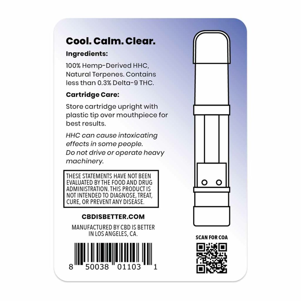 HHC is Better 1g Vape Cartridge Skywalker Back